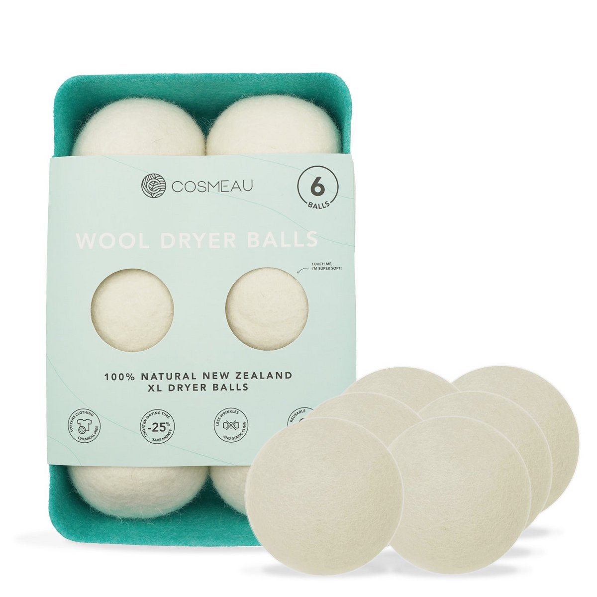 Drogerballen 6 Stuks met Bewaardoos