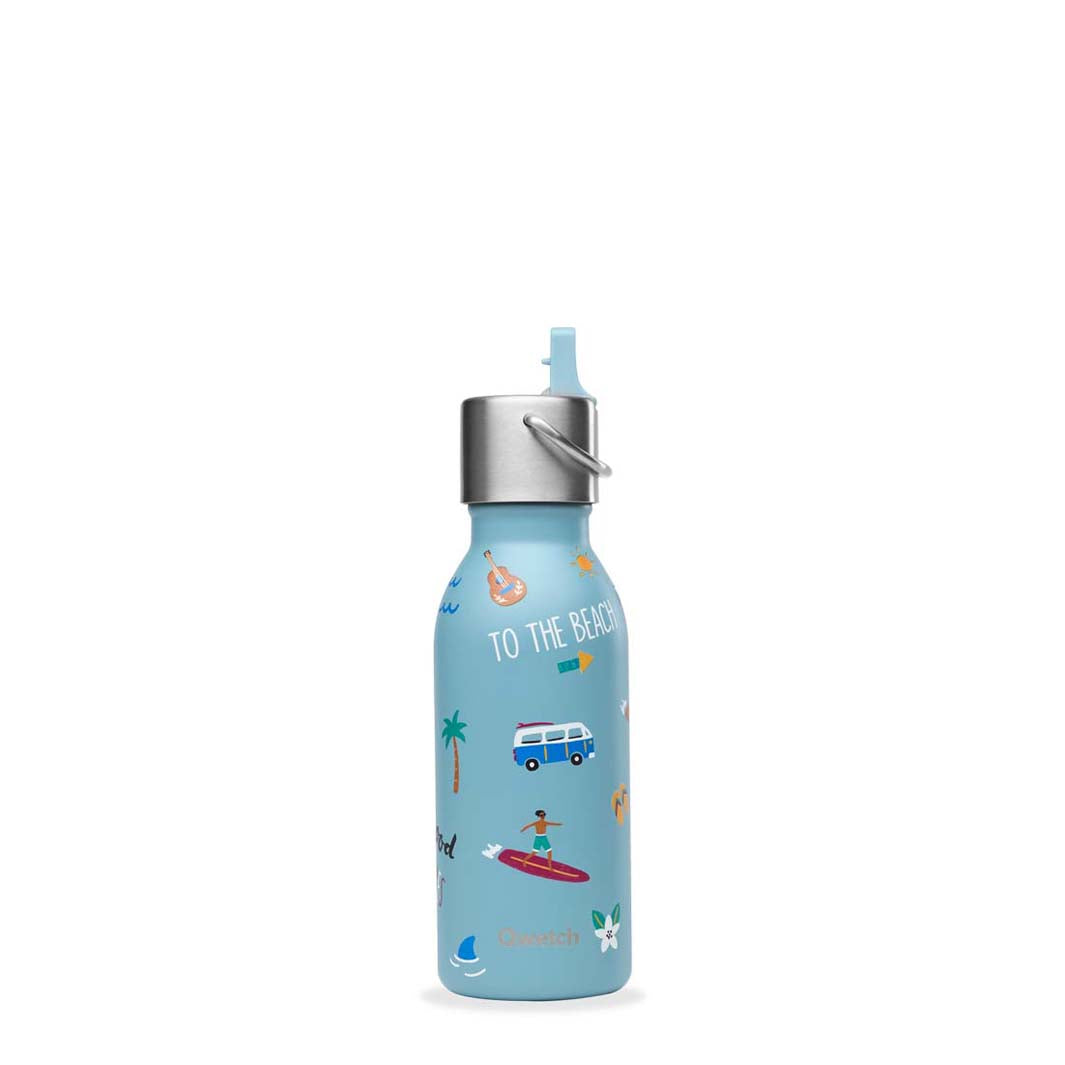 Qwetch - Insulated Stainless Steel Children's Bottle with Sports Cap - 350 ML