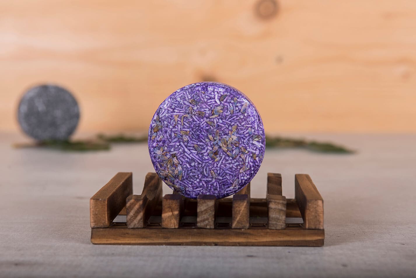 Shampoo Bar / Soap Holder made of Dark Wood