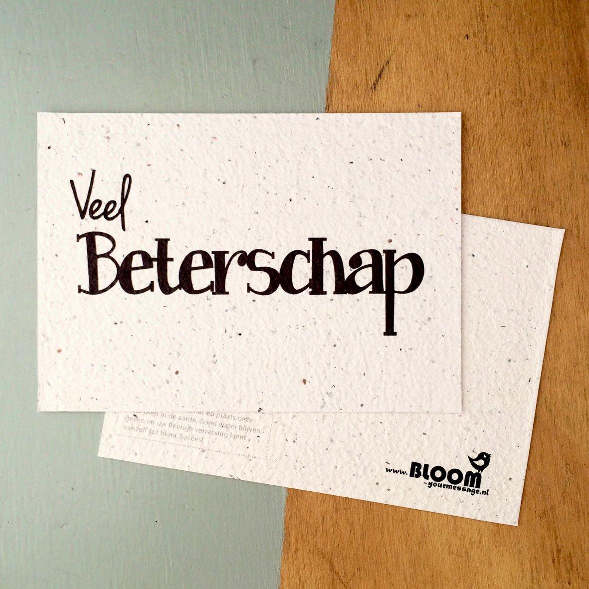 BloomYourMessage Bloeikaart Veel Beterschap