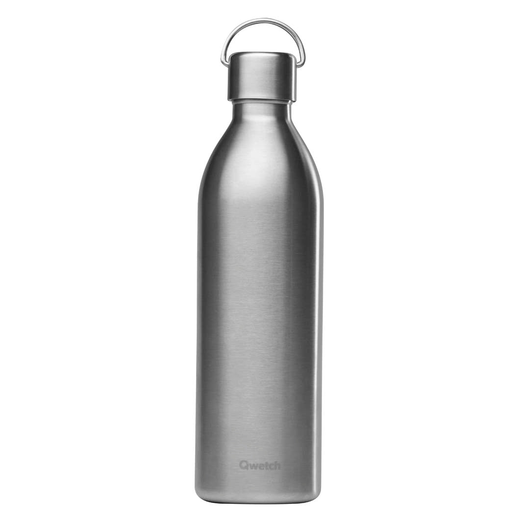 Qwetch - Insulated Stainless Steel 'Active' Bottle - Brushed Steel