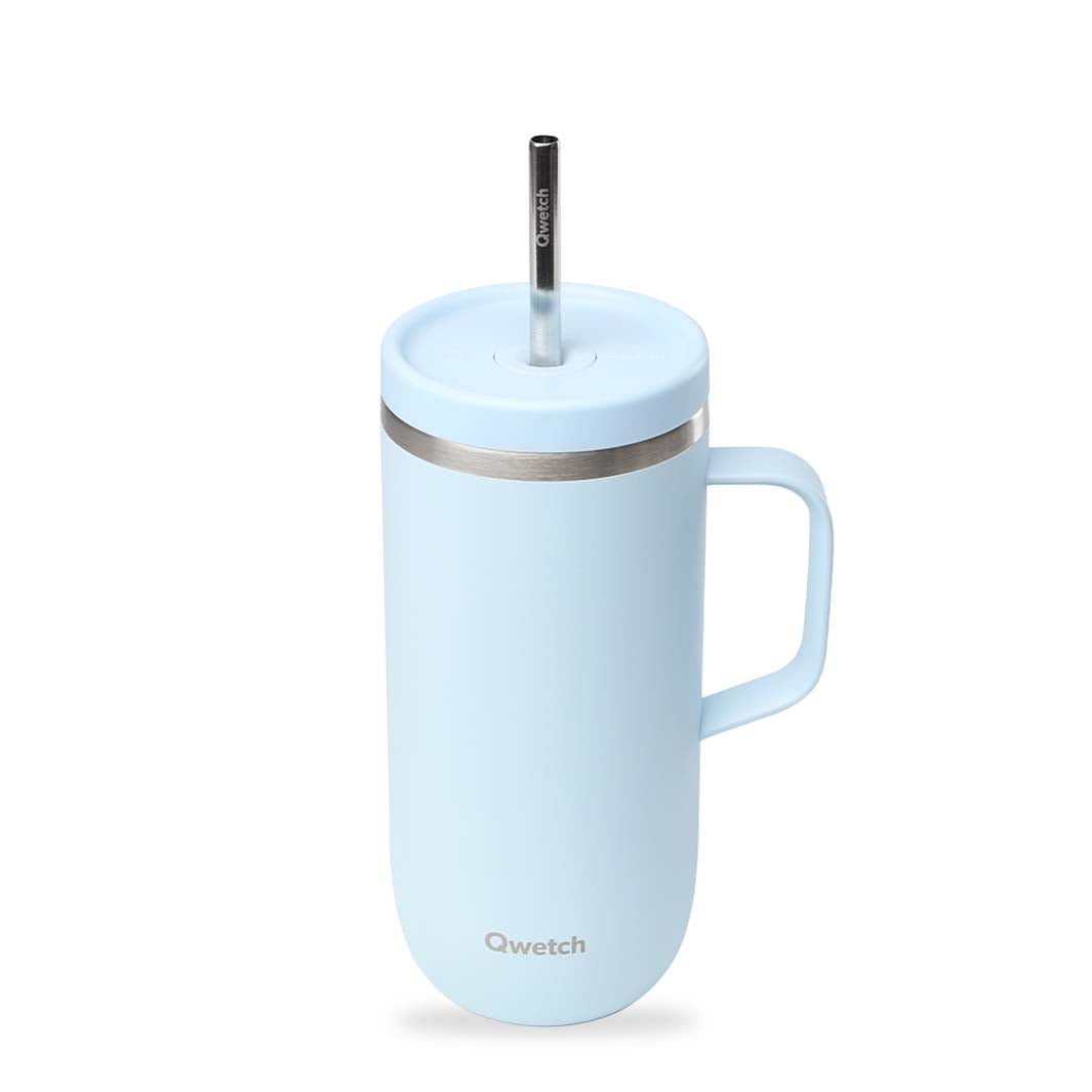 Qwetch- Geïsoleerde Roestvrijstalen Cold Cup met Handvat – 600 ML