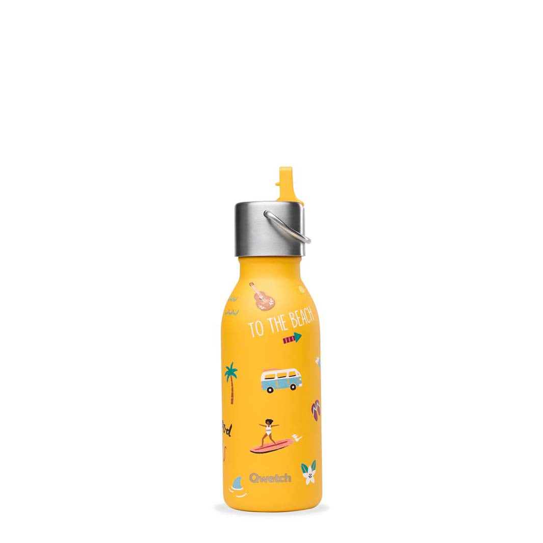 Qwetch - Insulated Stainless Steel Children's Bottle with Sports Cap - 350 ML