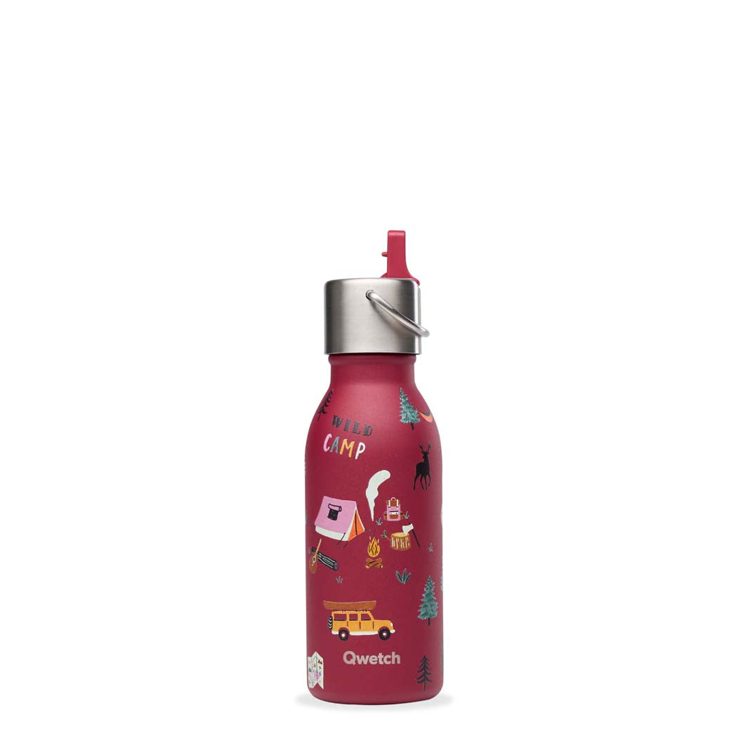 Qwetch - Insulated Stainless Steel Children's Bottle with Sports Cap - 350 ML